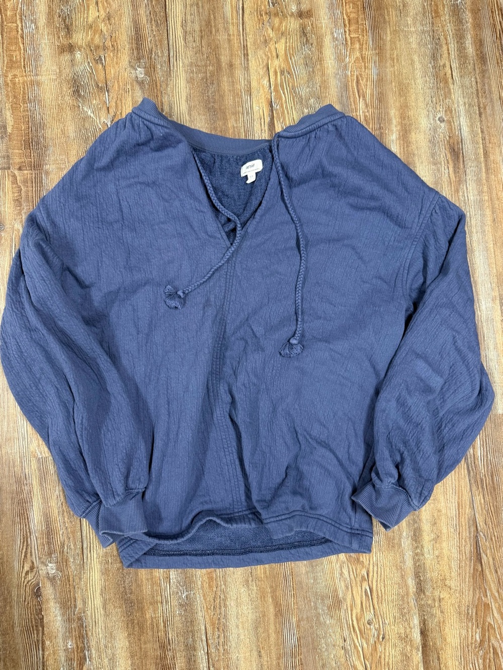 Aerie navy blue sweatshirt loungewear with drawstring size S